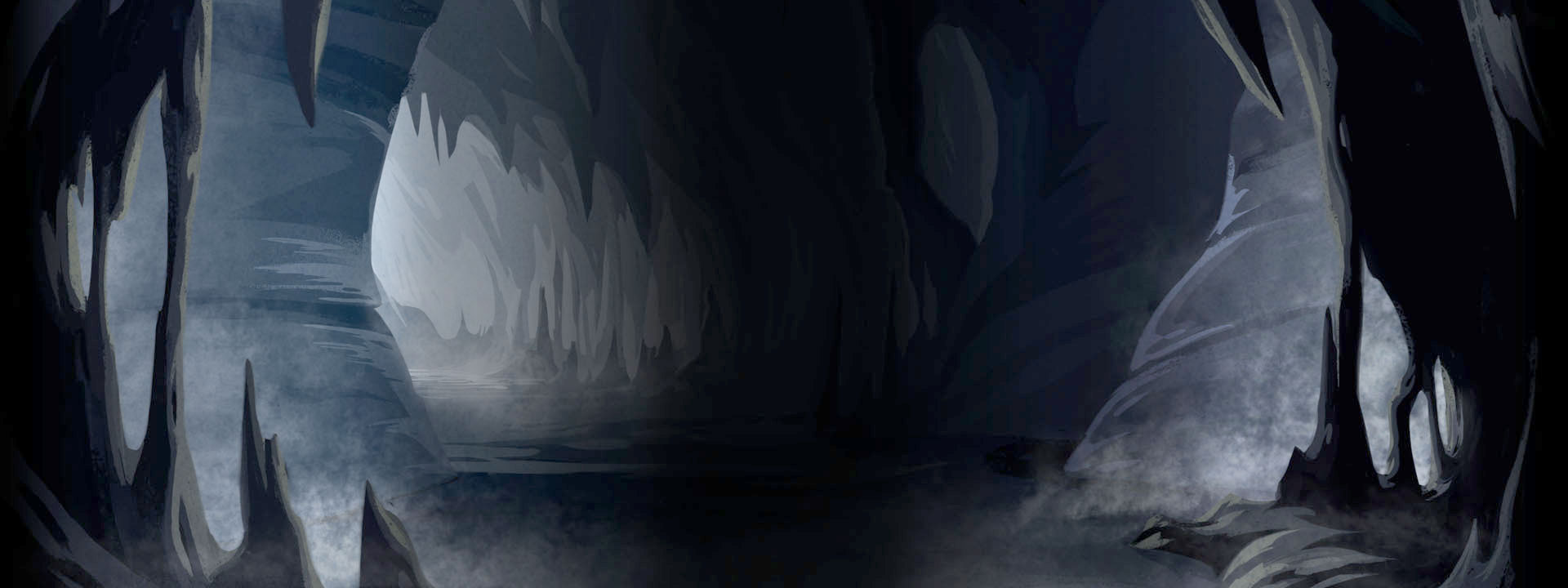 Imagem do podcast TESTE 5 do RPG Next - Ilustração de caverna escura