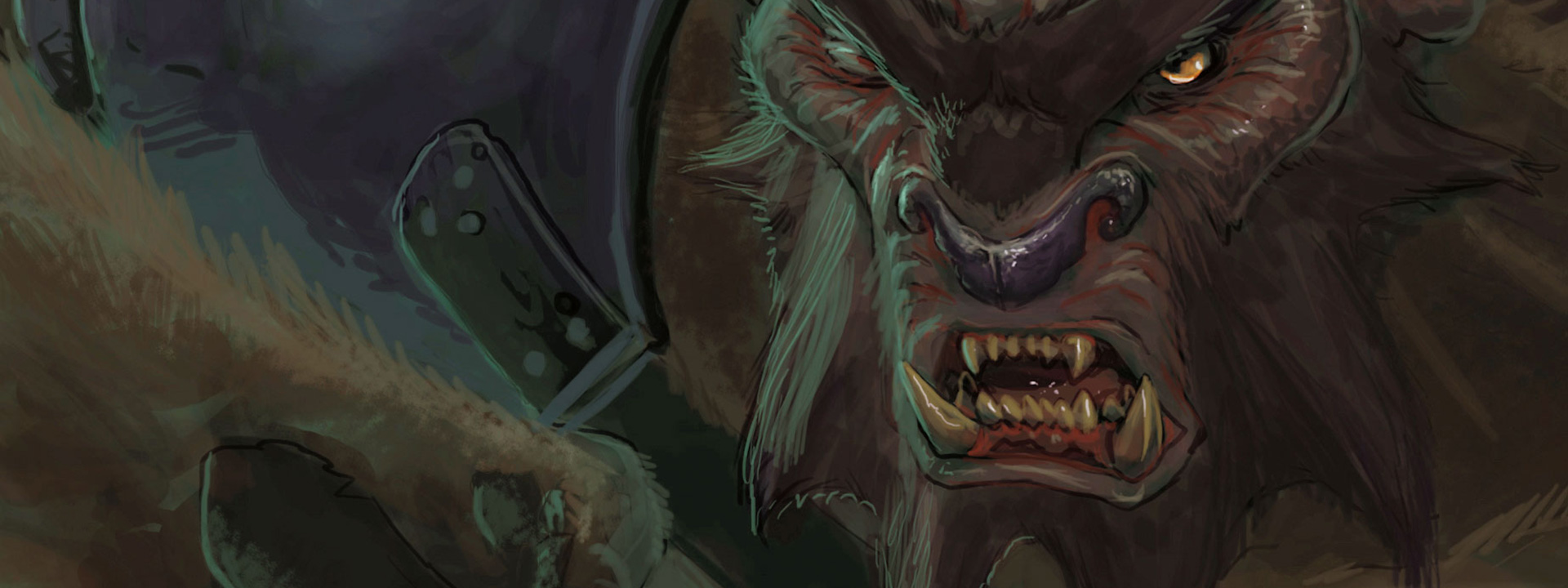 Bugbear intimidador - Imagem do Tarrasque na Bota 16 - A mina perdida de Phandelver - Episódio 16 - Logística de corpos