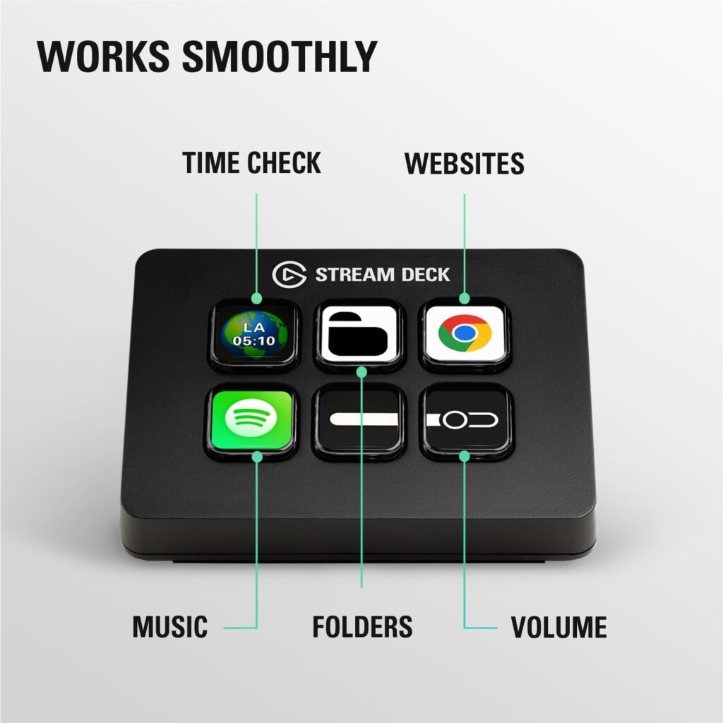 Stream De Elgato Stream Deck Mini – 6 Teclas LCD Personalizável Controlador de ...
