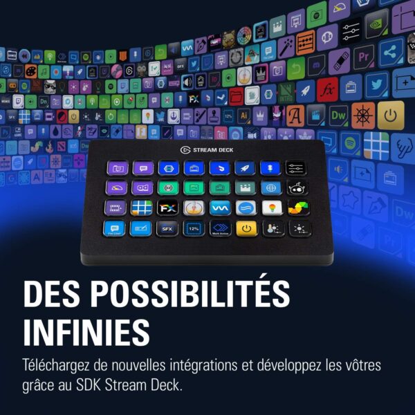 Stream De Stream Deck Elgato XL USB Integrado – 32 Teclas Personalizáveis para ...