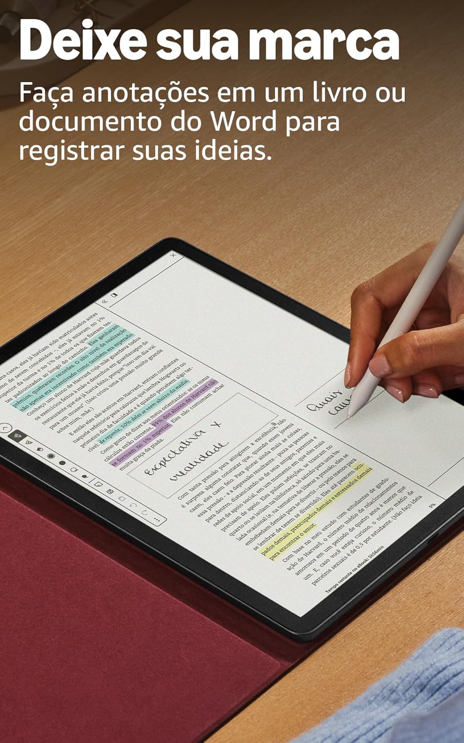 Amazon Kindle Scribe Colorsoft 64GB – Tela colorida de 11" semelhante ao papel, com luz frontal — Fino, leve, potente — Escreva em cadernos, documentos e livros - Grafite - Imagem 8