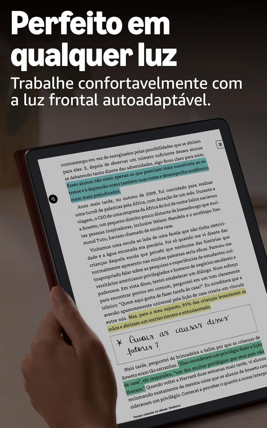 Amazon Kindle Scribe Colorsoft 64GB – Tela colorida de 11" semelhante ao papel, com luz frontal — Fino, leve, potente — Escreva em cadernos, documentos e livros - Grafite - Imagem 9